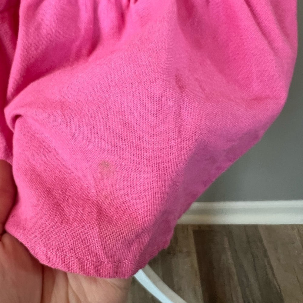 Petal & Pup Woman’s Light Pink Linen Blend Airy Tiered Summer Spring Dress 6 - Picture 9 of 11